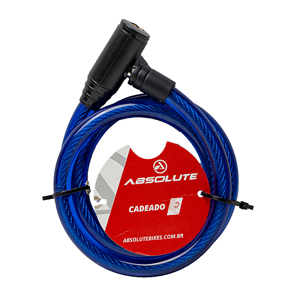 CADEADO 1,0MX12MM ESPIRAL, CHAVE, AZUL