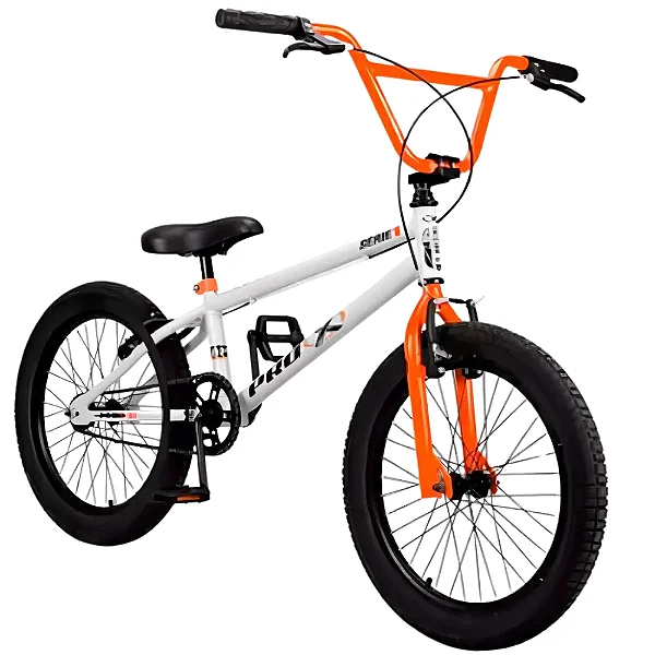 BICICLETA BMX 20 PRO-X VELO1 BRANCO/LARANJA