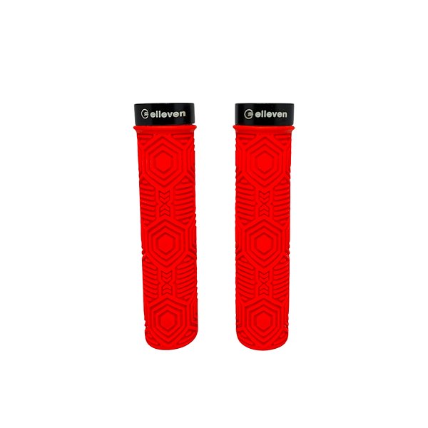 MANOPLA MTB SILICONE PREIUM 137MM COM TRAVA - VERMELHA