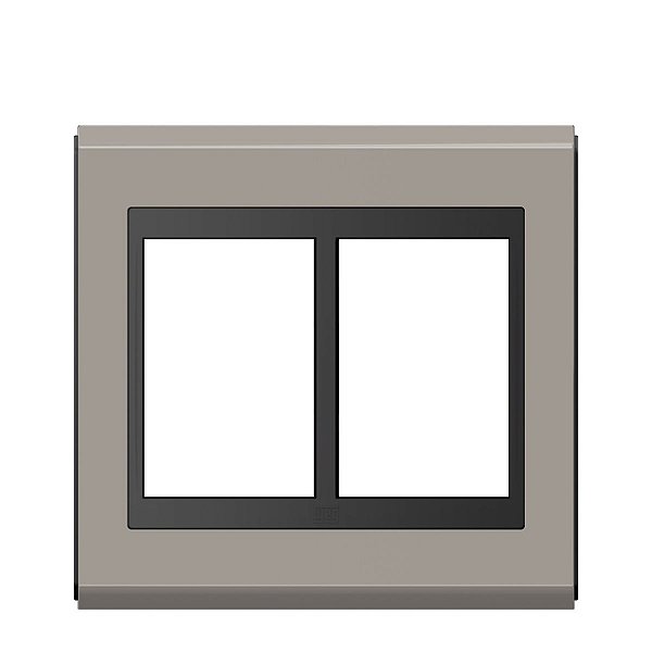 Placa 4X4 6 Posições Argila com Preto Style Refinatto