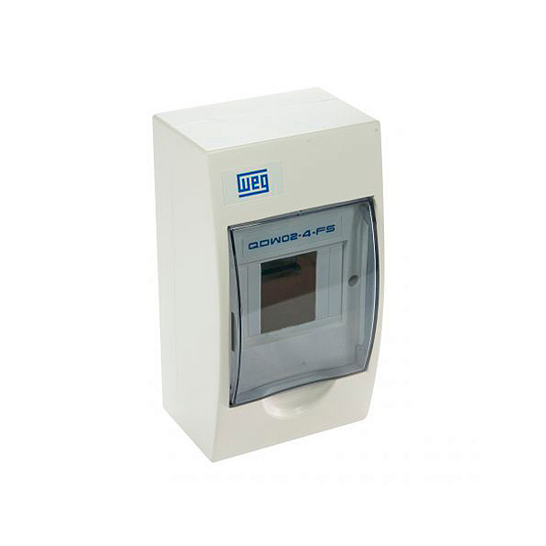 Quadro de Distribuição Weg Para 4 Disjuntores Din Fumê de Sobrepor