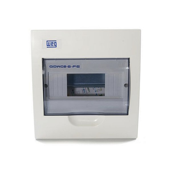Quadro de Distribuição Weg Para 8 Disjuntores Din Fumê de Embutir