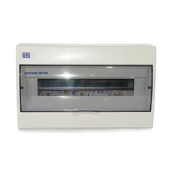 Quadro de Distribuição Weg Para 18 Disjuntores Din Fumê de Sobrepor
