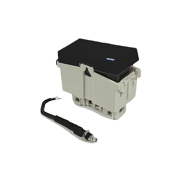 Módulo Interruptor Paralelo/Simples com Led Preto 10A Refinatto