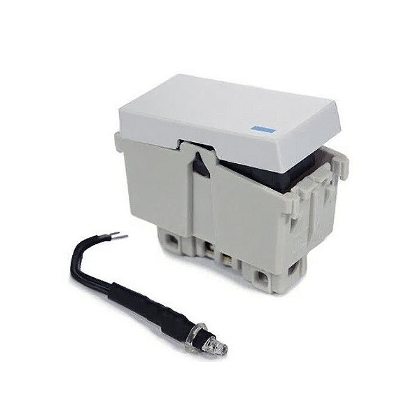 Módulo Interruptor Paralelo/Simples com Led Branco 10A Refinatto