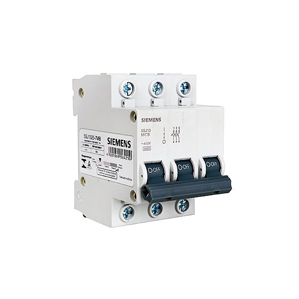 Mini Disjuntor Residencial 40A Tripolar Curva C 5SJ1 340-7MB Siemens