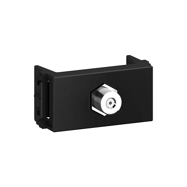 Módulo Tomada TV/Video Coaxial Preto Refinatto