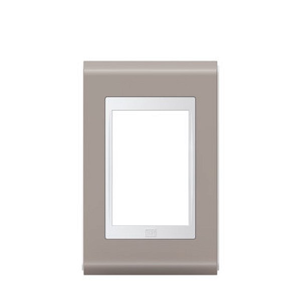 Placa 4X2 3 Posições Argila com Branco Style Refinatto