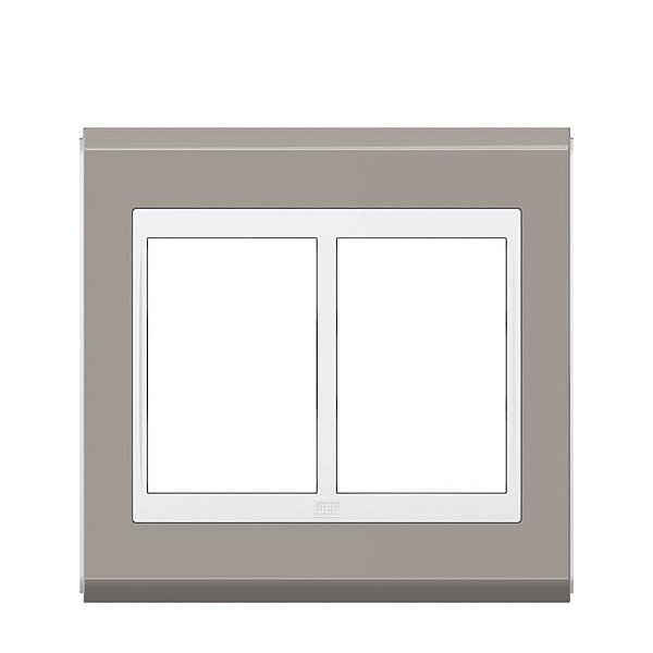 Placa 4X4 6 Posições Argila com Branco Style Refinatto