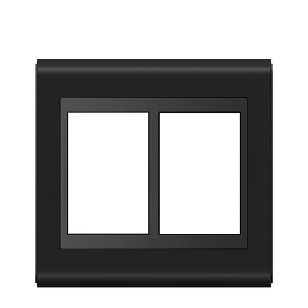 Placa 4X4 6 Posições Preto com Preto Style Refinatto