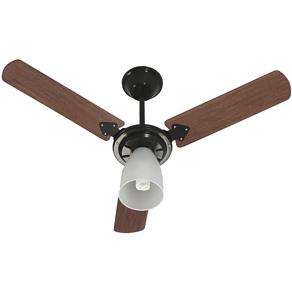 Ventilador De Teto Tron Marbela 220v Preto C/ Lustre