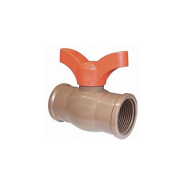 Registro de Pvc Esféra Roscável 1/2" Marrom