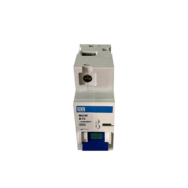 Mini Disjuntor Monopolar 70A Curva B MDW-B 3KA Weg