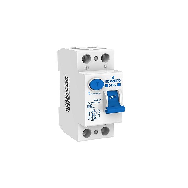 Interruptor Diferencial Residual DR Bipolar 40A 30mA DRS2 L Soprano
