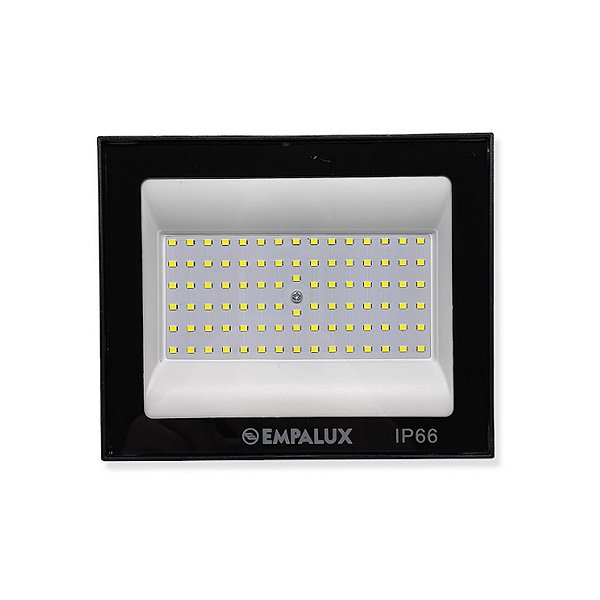Refletor Led 100W Bivolt IP66 6500K 7500 Lumens Branco Frio Empalux