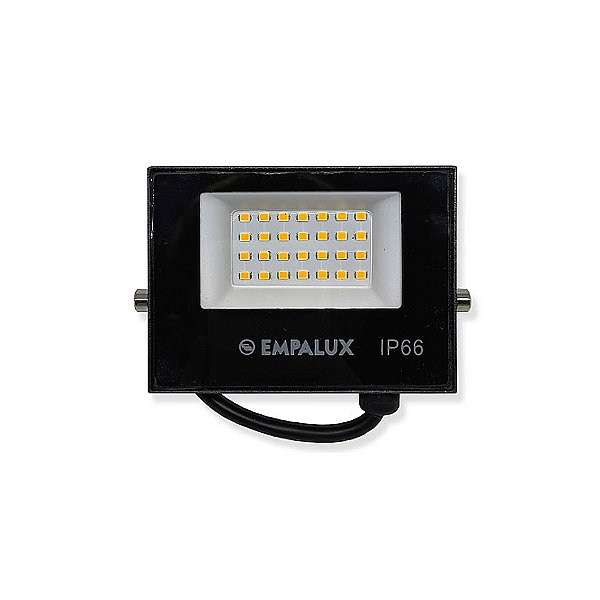 Refletor Led 30W Bivolt IP66 3000K 2.250 Lumens Branco Quente Empalux