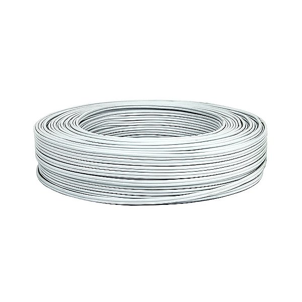 Cabo Paralelo 300V 2X1.5mm CL5 Branco Rolo 100mts
