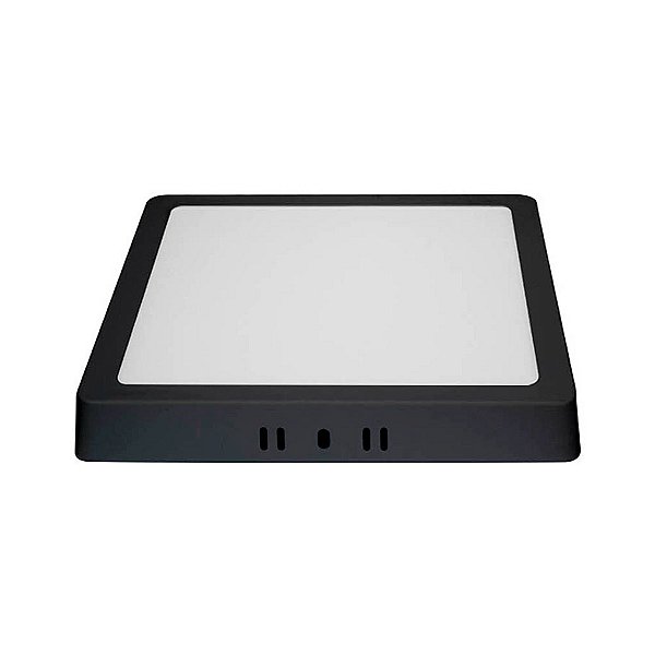 Painel Led de Sobrepor Quadrado 18W Bivolt 6500K Preto 1350 Lumens 21,2CM Blumenau