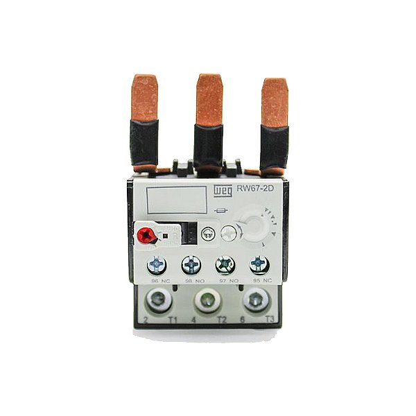 Relé Térmico de Sobrecarga 50A a 63A RW 67 2D para CWM50-80 Tripolar Weg