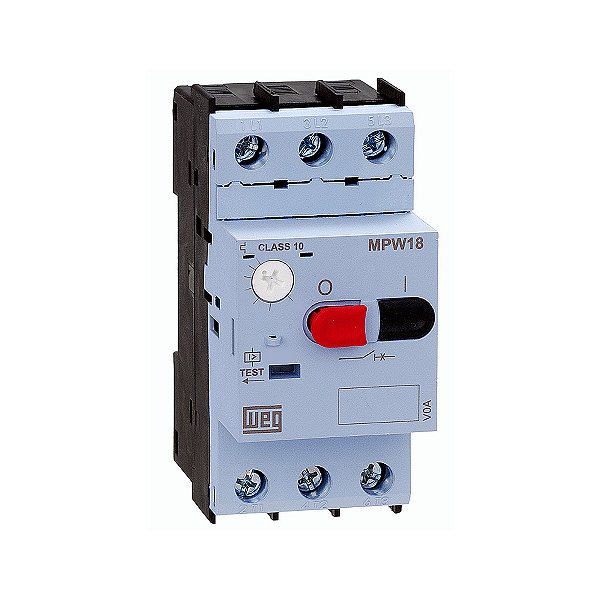 Disjuntor Motor Tripolar 1,6A a 2,5A MPW 18-3-D025 Liga/Desliga via Tecla Weg
