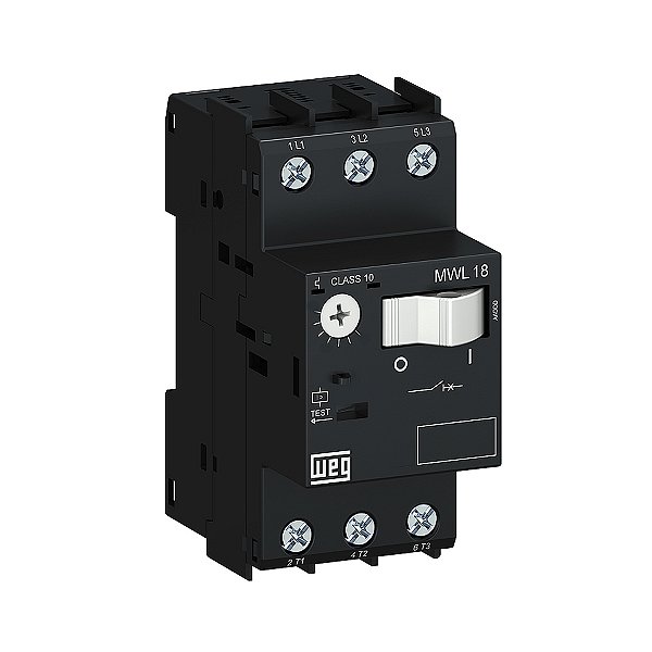 Disjuntor Motor Tripolar 10A a 16A MWL 18-3 Liga/Desliga via Tecla Weg