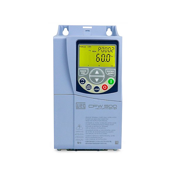 Inversor de Frequência Weg CFW500B07P3B2DB20H00 7,3A 2,0CV 220V Monofásico/Trifásico