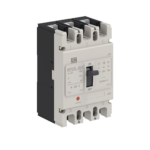 Disjuntor Caixa Moldada 150A DWPL 250L 400V 35kA Térmico e Magnético Fixos Weg