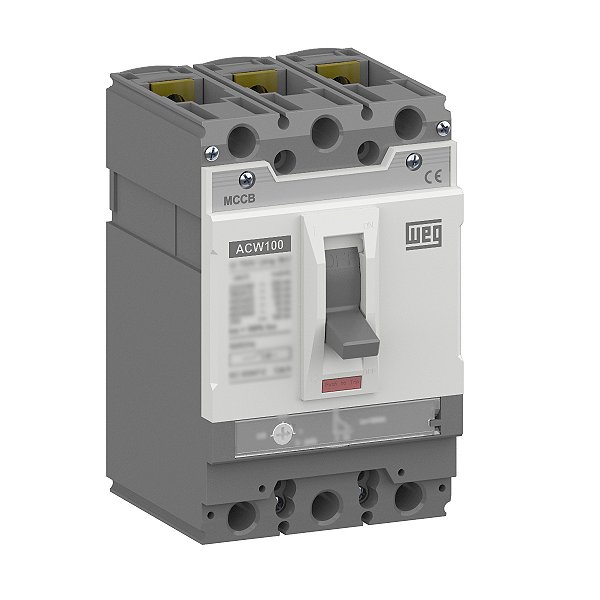Disjuntor Caixa Moldada 50A ACW 100H 380V 85kA Térmico Ajustável e Magnético Fixo Weg
