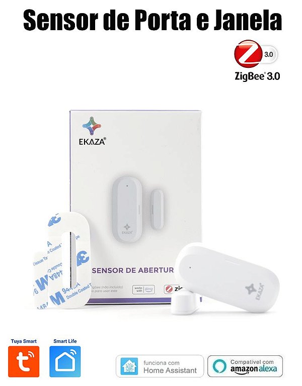 Sensor de Porta e Janela Zigbee Ekaza - Tuya