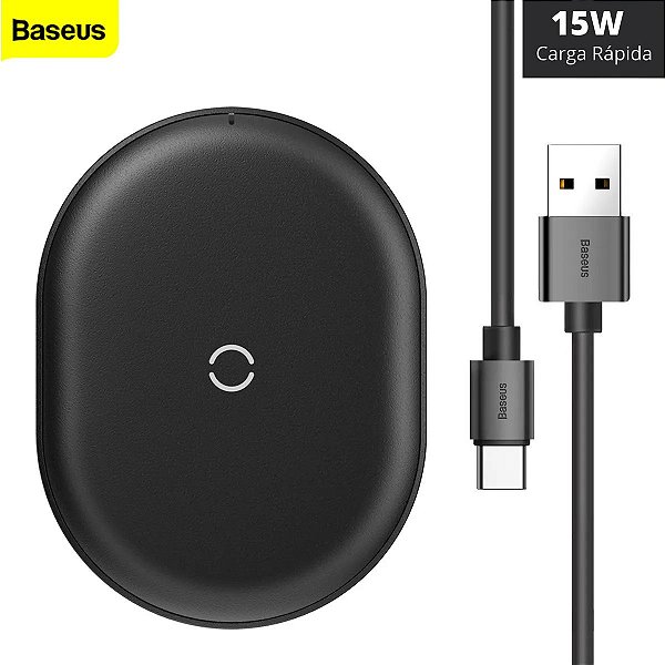 Carregador sem Fio de Mesa Baseus Jelly  15W Preto