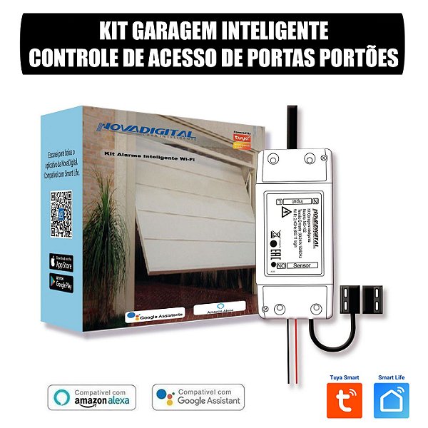 Módulo Inteligente para Controle de Portas e Portões Garagem Tuya Smart