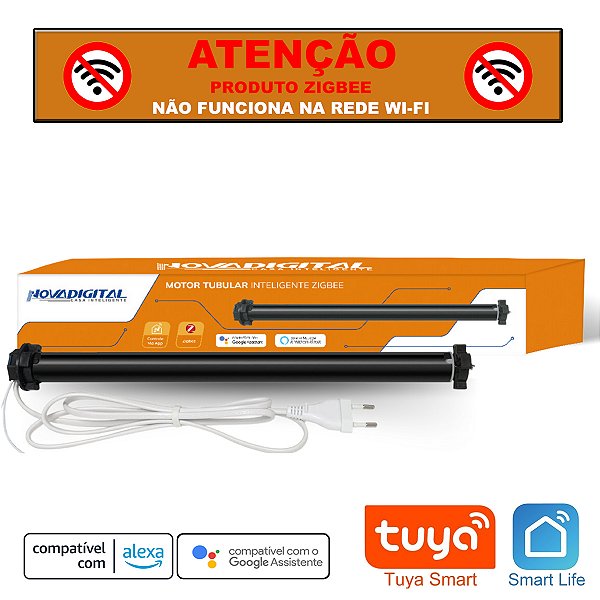 Motor Tubular Inteligente Zigbee Para Persianas Nova Digital Tuya