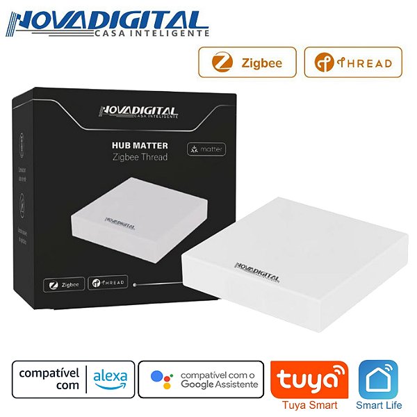 Hub Zigbee Matter Thread Mesh Nova Digital Tuya Smart Compatível com Homekit
