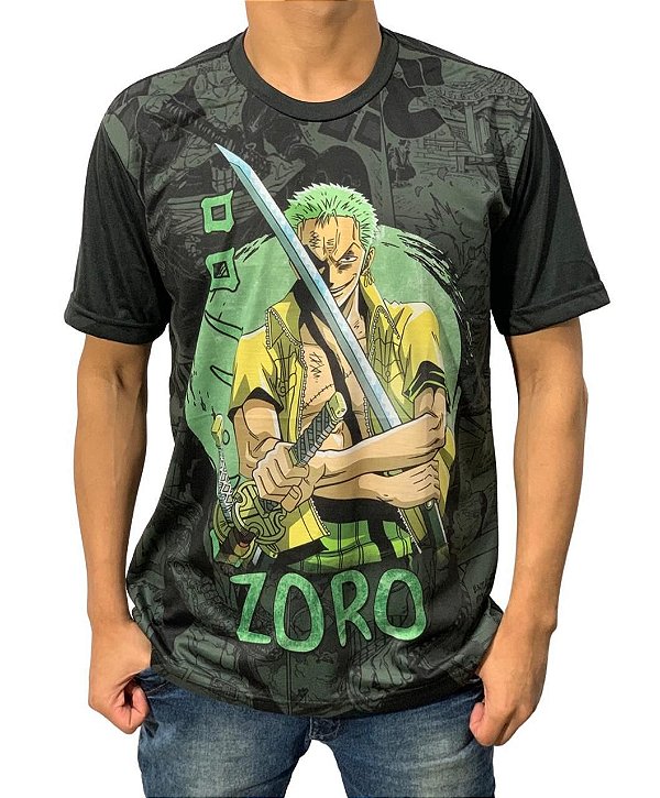 Camiseta One Piece Luffy Zoro Samurai Roupa Masculina Feminina Camisa  Poliéster | Camiseta Feminina Nunca Usado 91212200 | enjoei