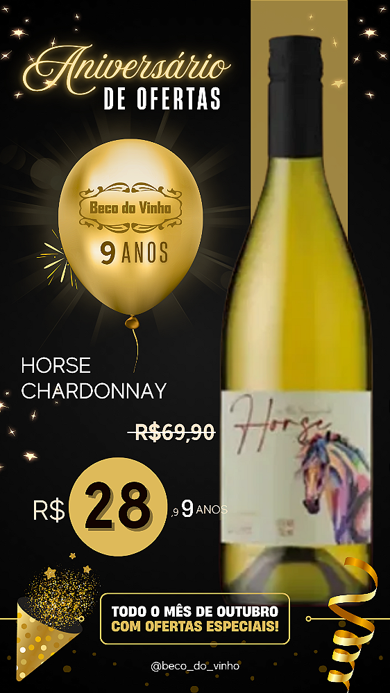 Vinho Branco Horse IN The Viney Ard Char