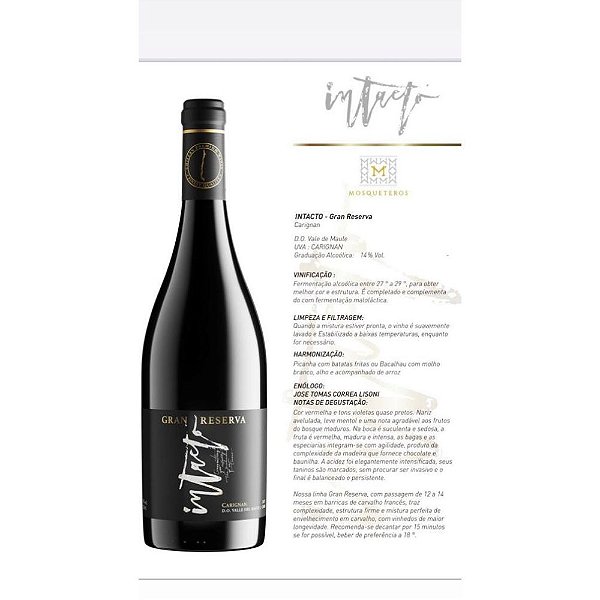 Intacto Gran Reserva Carignan 2019 750ml