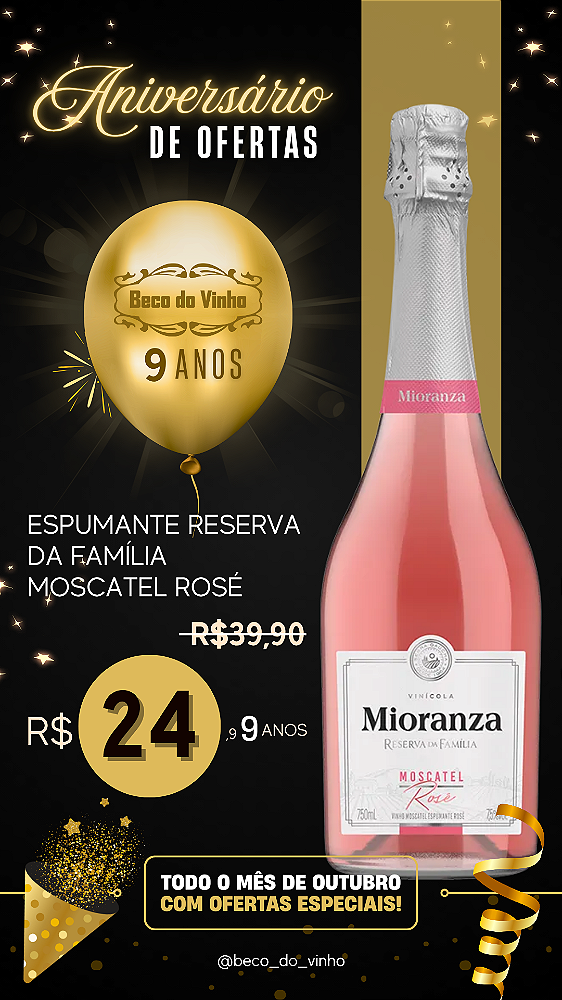 Espumante Reserva da Família Moscatel Rosé
