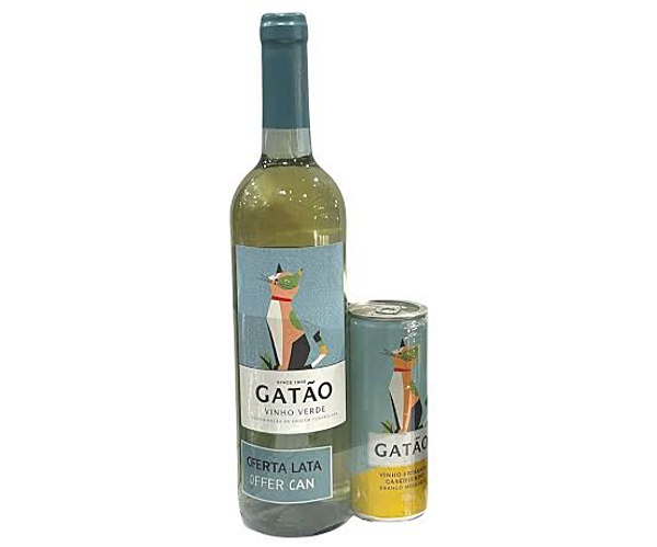 VINHO VERDE GATAO 750ML - GRATIS VINHO FRISANTE GATAO 250ML