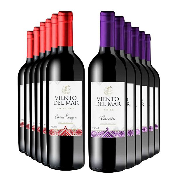 Viento del Mar Cabernet Sauvignon - Caixa com 12 Unid