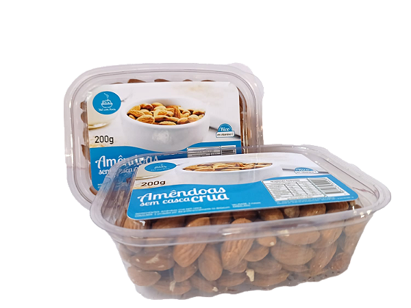Amêndoa Sem Casca Crua - Pote 200g