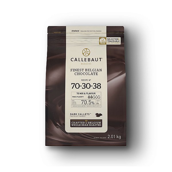 Chocolate Gotas Amargo 70,5% 2,01Kg Callebaut 70 30 38
