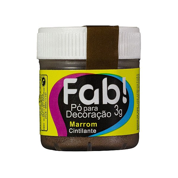 Pó para Decoração Marrom 3g Fab