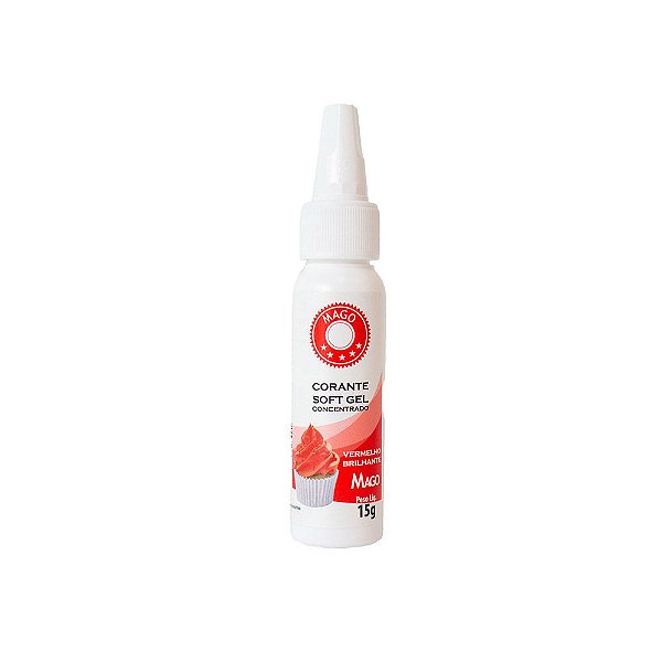 Corante Soft Gel Vermelho Brilhante 15g Mago