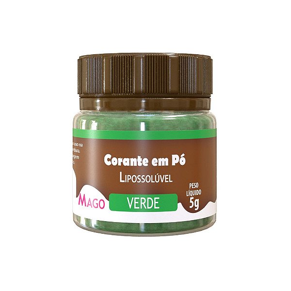 Corante em Pó Lipossoluvel Verde 5g Mago