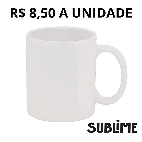 Caneca Sublime Branca 325ml para Sublimação