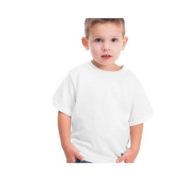 Camisa Infantil Branca Poliéster