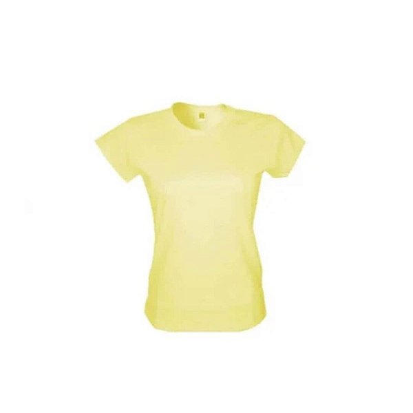 Camisa Feminina Amarelo Bebê 100% Poliester