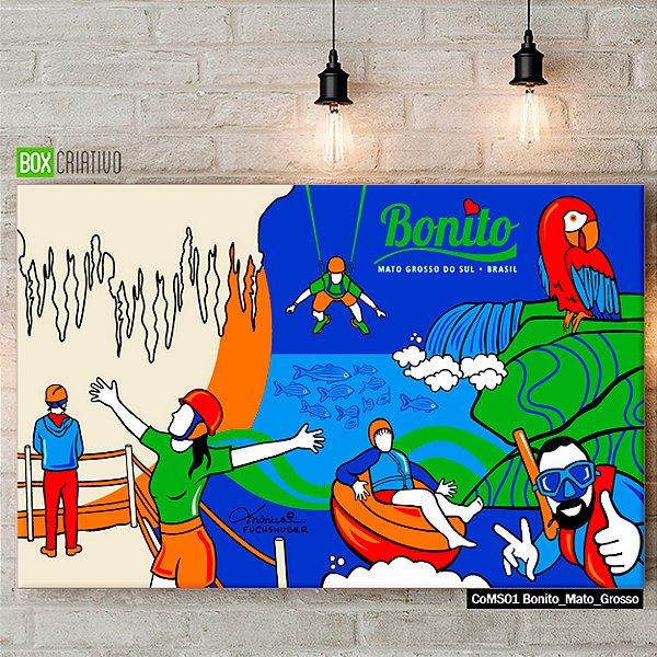 Quadro Tela em Canvas - Bonito Mato Grosso - Coleção Mônica Fuchshuber