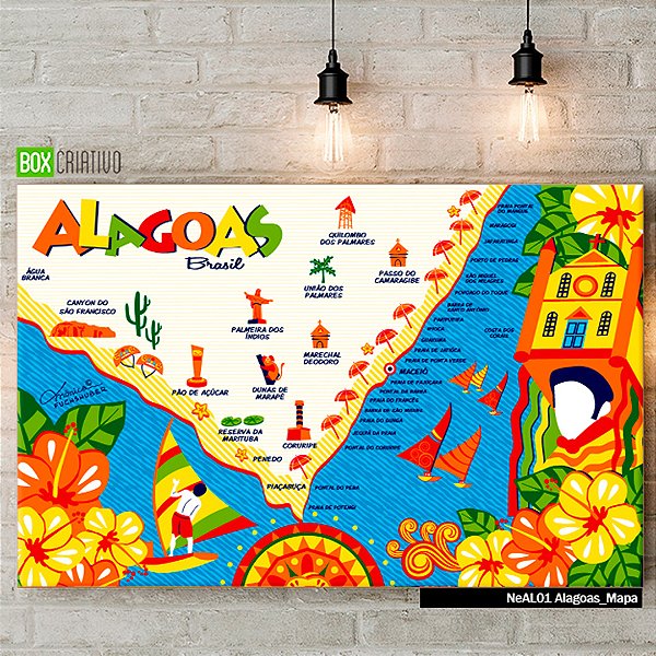 Quadro Tela em Canvas - Alagoas - Coleção Mônica Fuchshuber