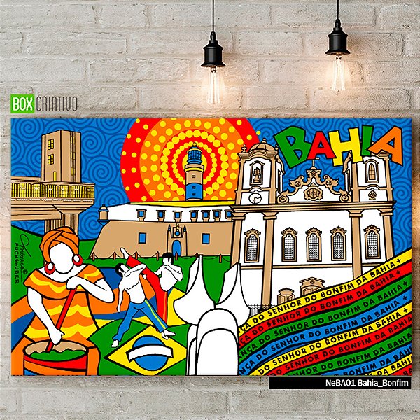 Quadro Tela em Canvas - Bahia Bonfim - Coleção Mônica Fuchshuber